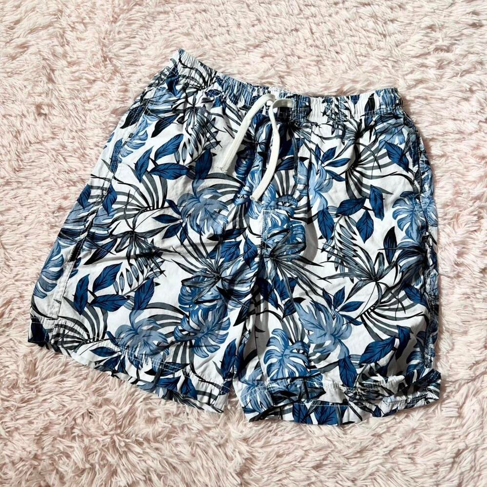 Free Planet Tropical Cotton Botanical Resort Vacation Beachy Men’s Swim Shorts S